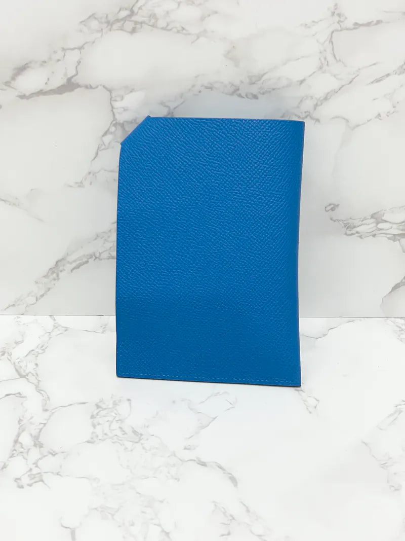 ❤️ Hermes Porte-Passeport Tarmac 護照夾 Epsom Bleu Zanzibar B3