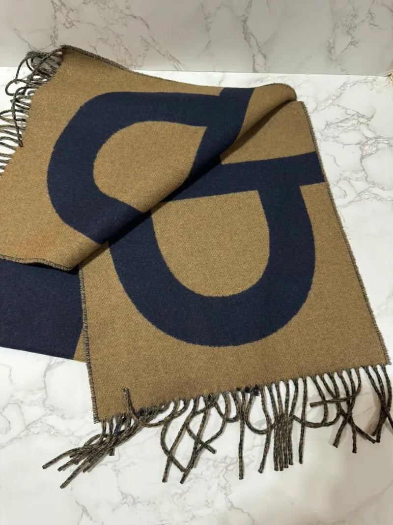 Hermes Casaque Grand Mors 圍巾 Marine / 青銅