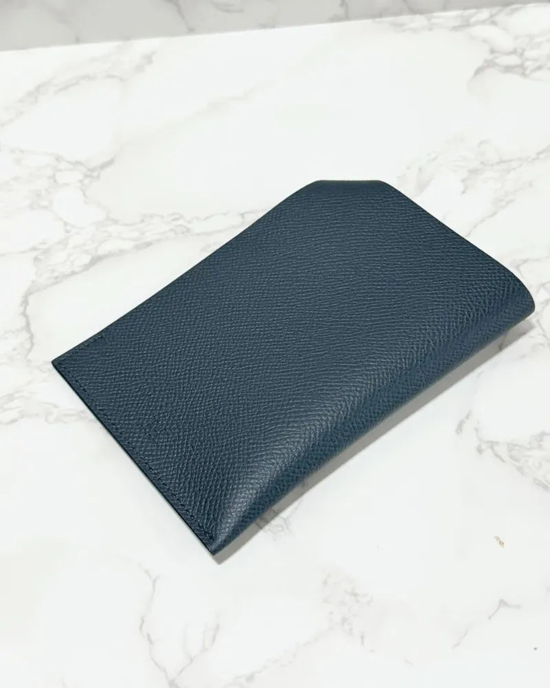 ❤️Hermes Porte-Passeport Tarmac Epsom Gris Misty Passport Holder