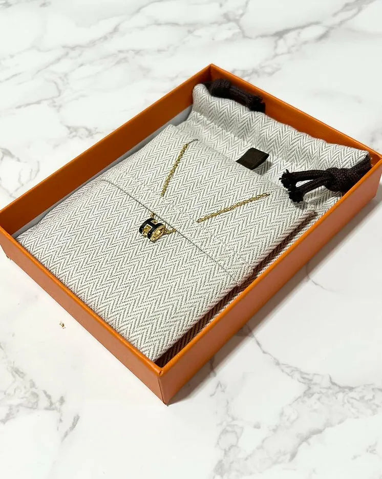 ❤️Hermes 迷你流行 H 項鍊黑色 GHW