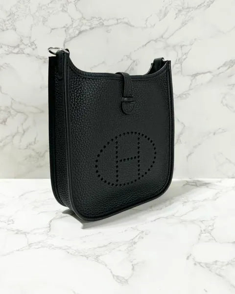 ❤️愛馬仕迷你Evelyne 16 TC Noir PHW B印章