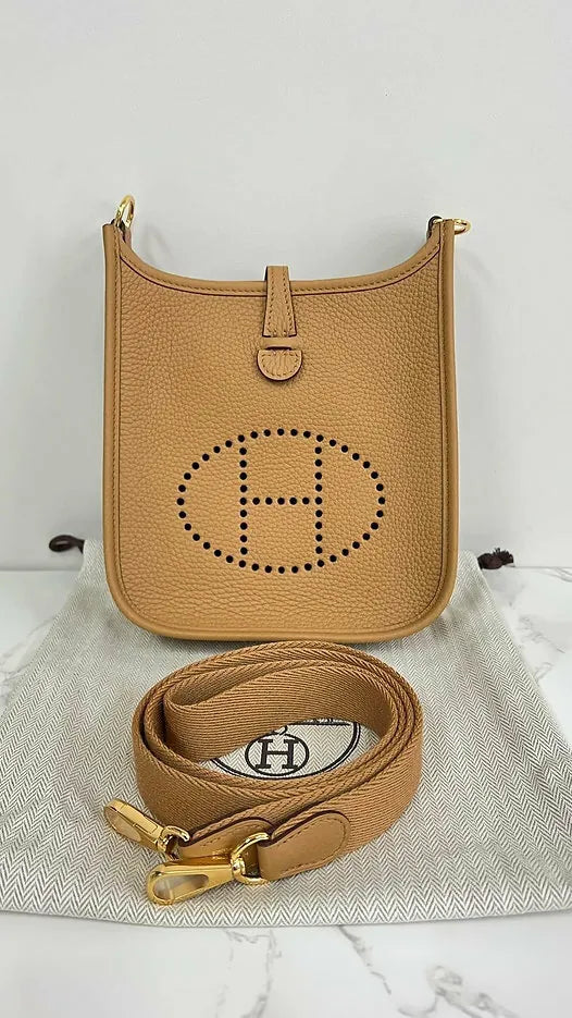 Hermes Evelyne 16 bag Biscuit GHW