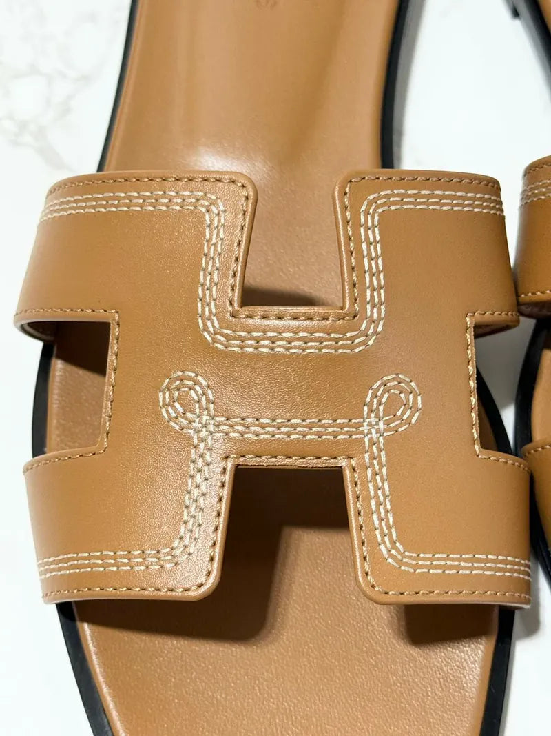 Hermes Oran Sandal H Naturel Size 39