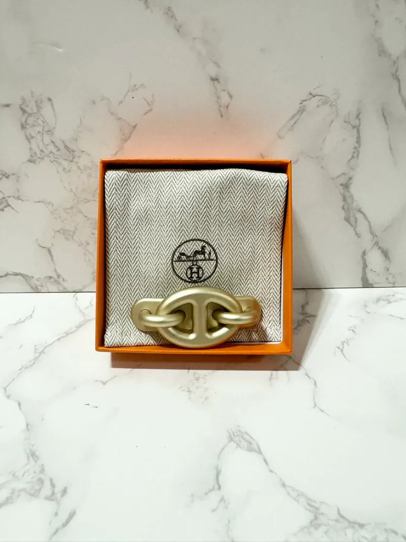 Hermes Tri Maillon PM Doré 髮夾