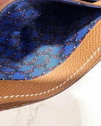 愛馬仕 Citizen 斜紋卡包 金色 37