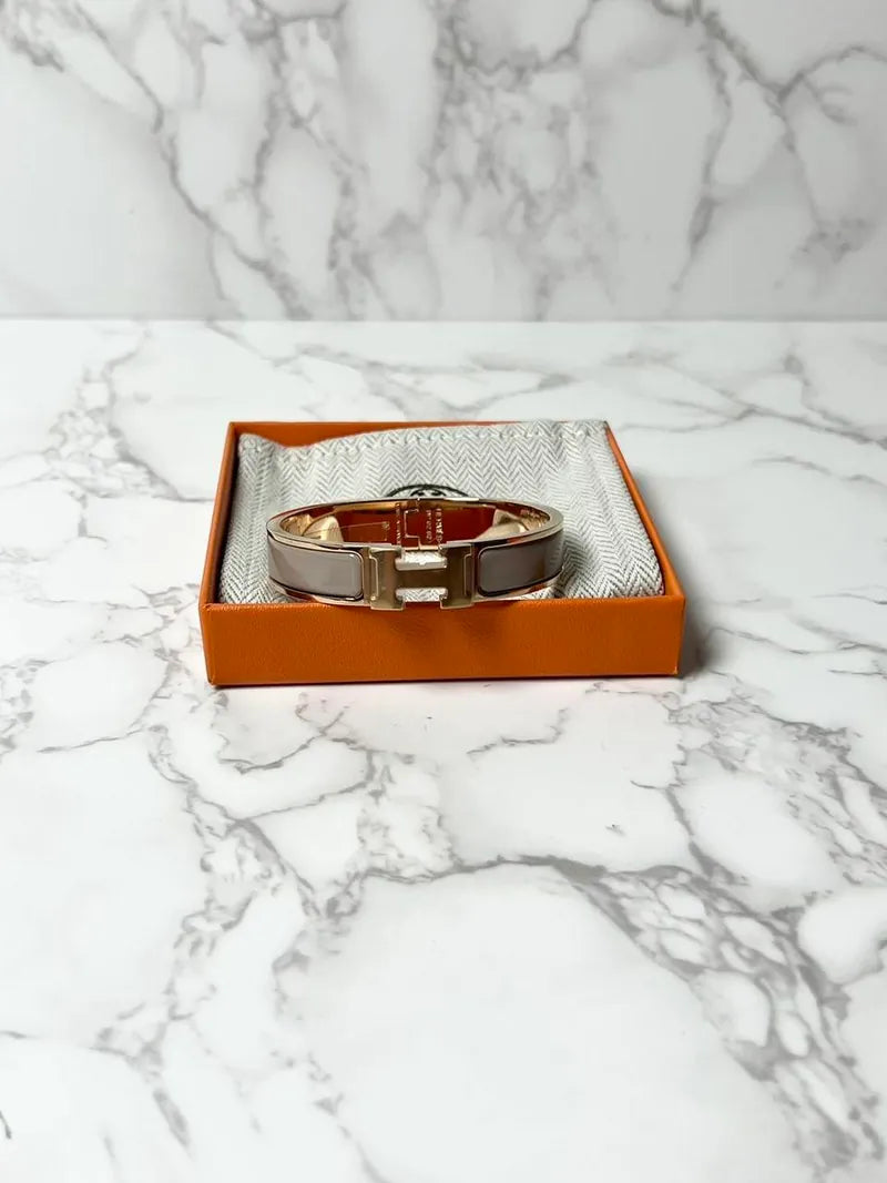 愛馬仕 Clic H 手鐲 PM Marron Glace RGHW