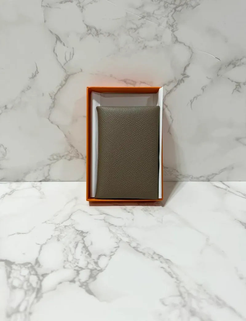 Hermes Calvi 卡夾 epsom Etoupe