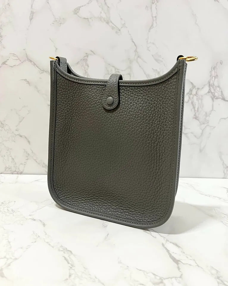 愛馬仕迷你 Evelyn TC Gris Myer 0L 金色五金