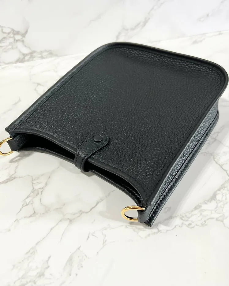 Hermes Mini Evelyne 16 TC Noir 黑色 GHW 89 U 郵票