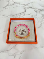 Hermes roulis 雙圈 dt soie 手鍊 GHW