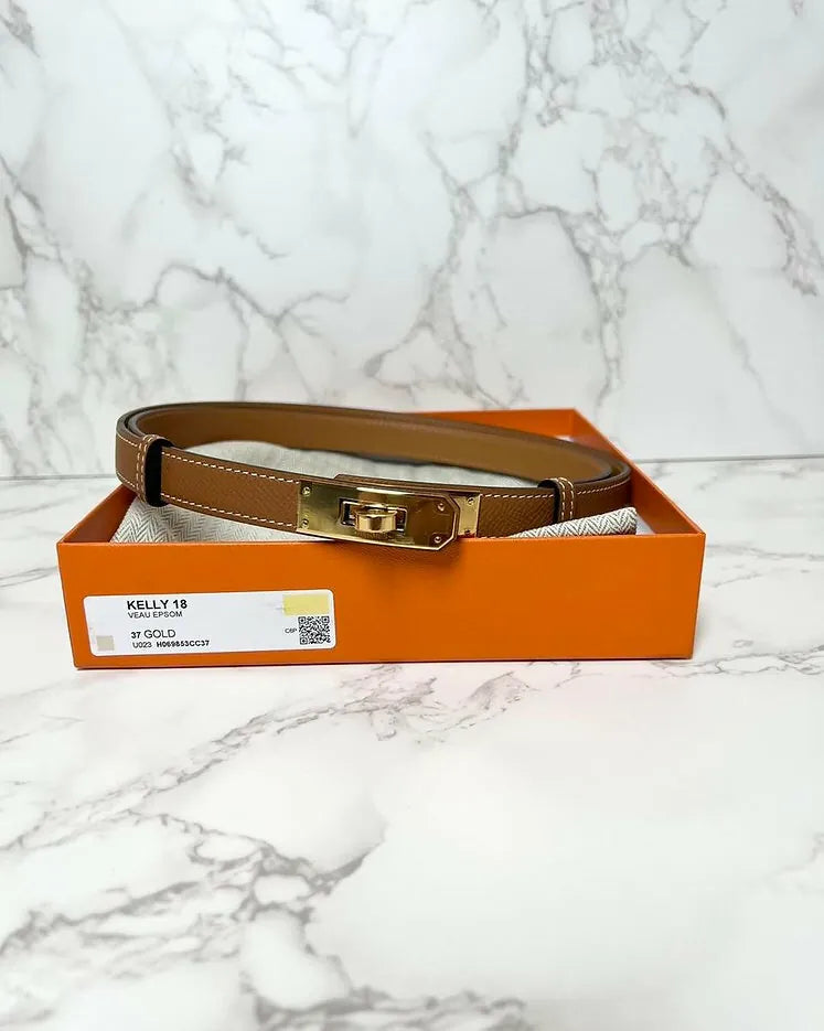 Hermes Kelly 18 Belt Gold GHW