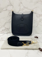 愛馬仕 Mini Evelyn 16 TC Noir 89 B 郵票 GHW