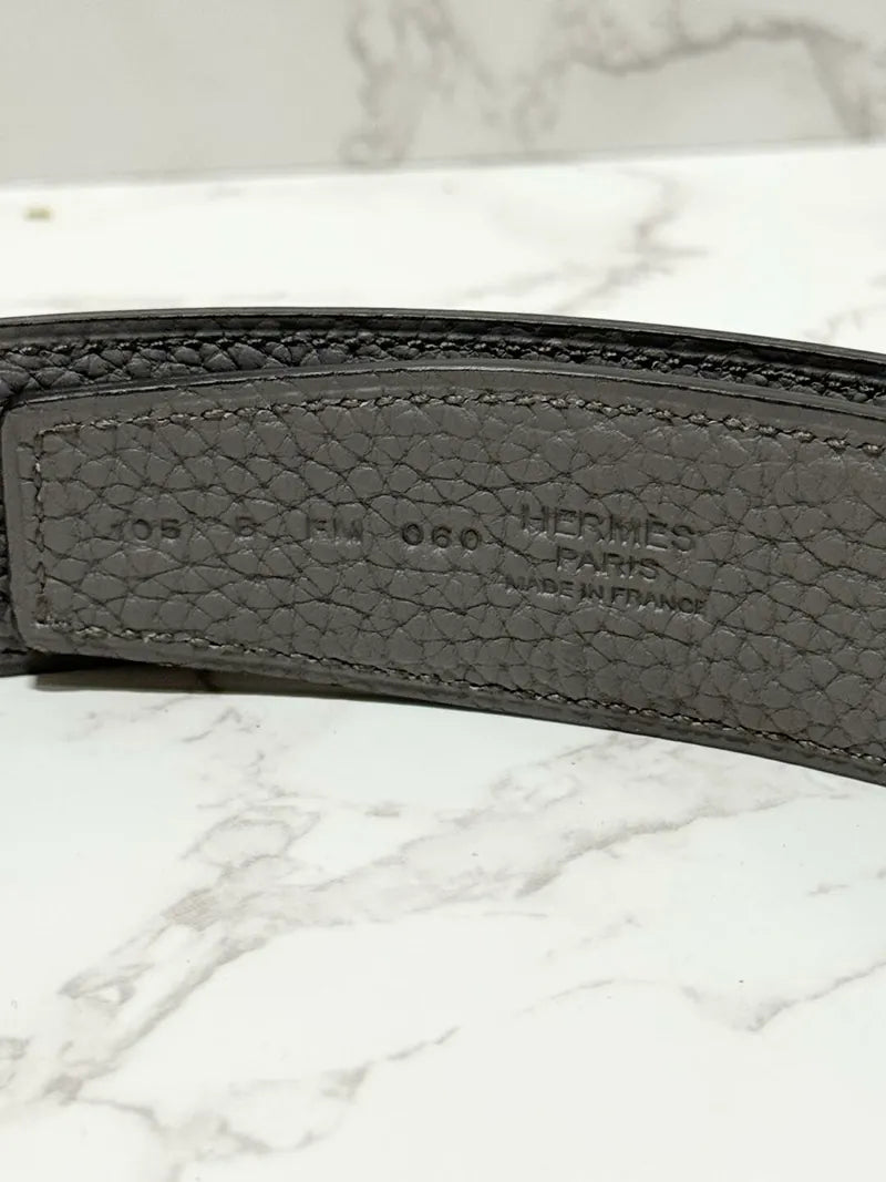 愛馬仕 32MM H 男士皮帶，雙面皮革錶帶，32毫米寬，105公分長