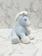 Hermes Baby Hermy 毛絨小馬 Bleu Glacier