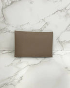 Hermes Calvi card holder epsom  Etoupe