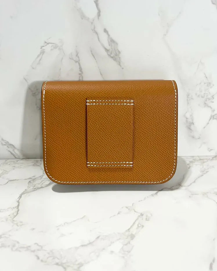 愛馬仕 Constance 超薄皮夾 Epsom Toffee 1H PHW