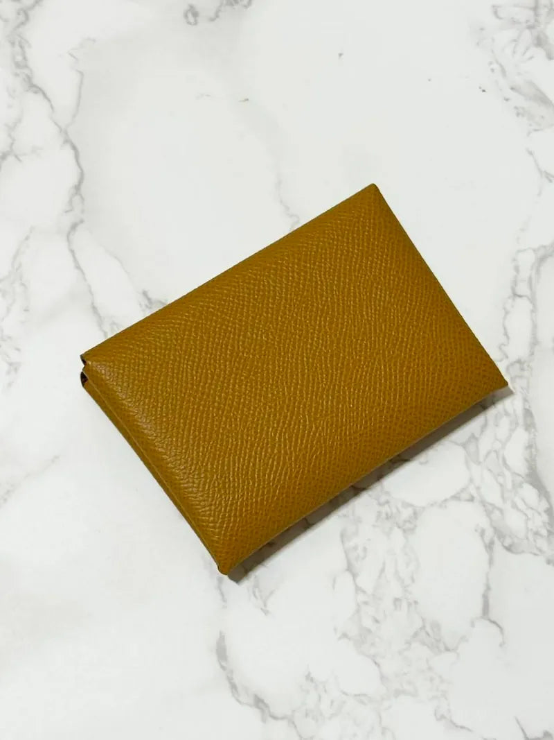 ❤️愛馬仕 Calvi Duo Compact 卡包 epsom 芝麻色 2S❤️