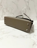 Hermes Mini Kelly 2 Epsom PHW Etoupe / Ecorce / Noir