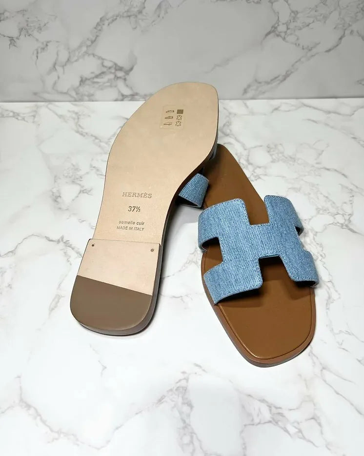 愛馬仕牛仔 Oran 涼鞋，37.5 碼