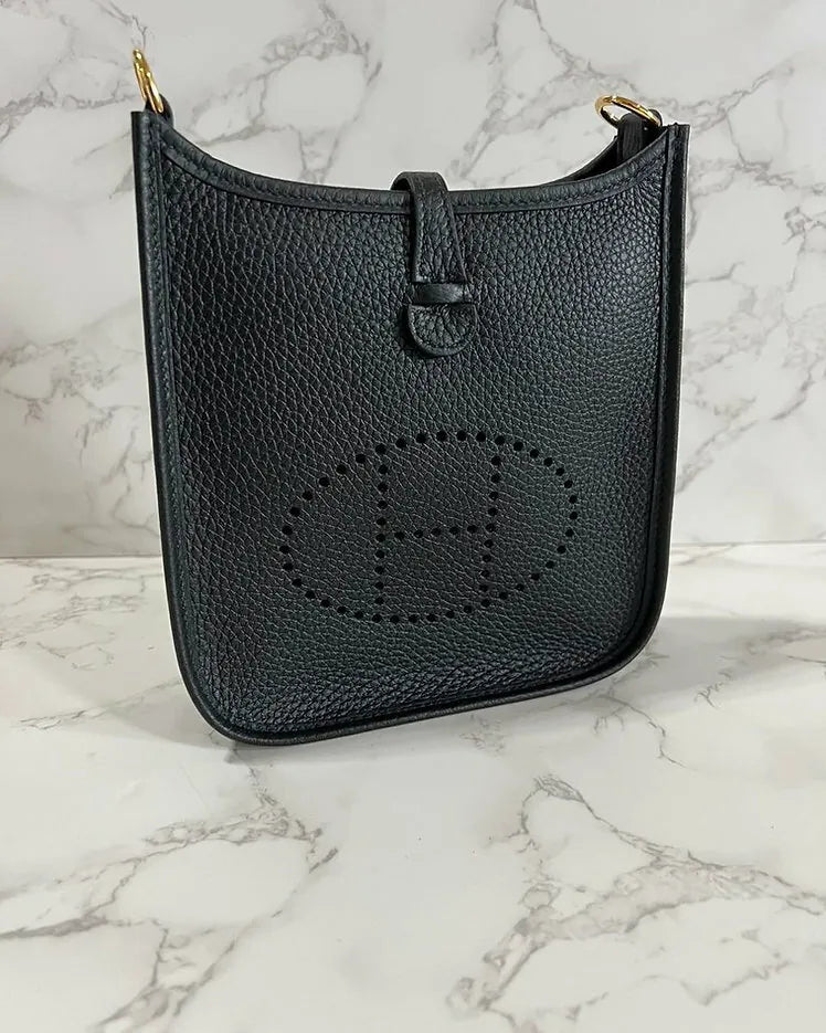 Hermes Mini Evelyne 16 TC Noir 黑色 GHW 89 U 郵票