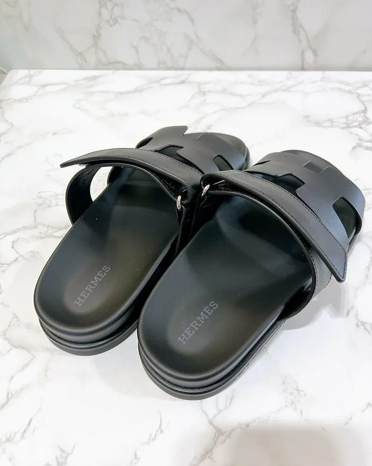 Hermes Sandales Chypre Noir 軸 36