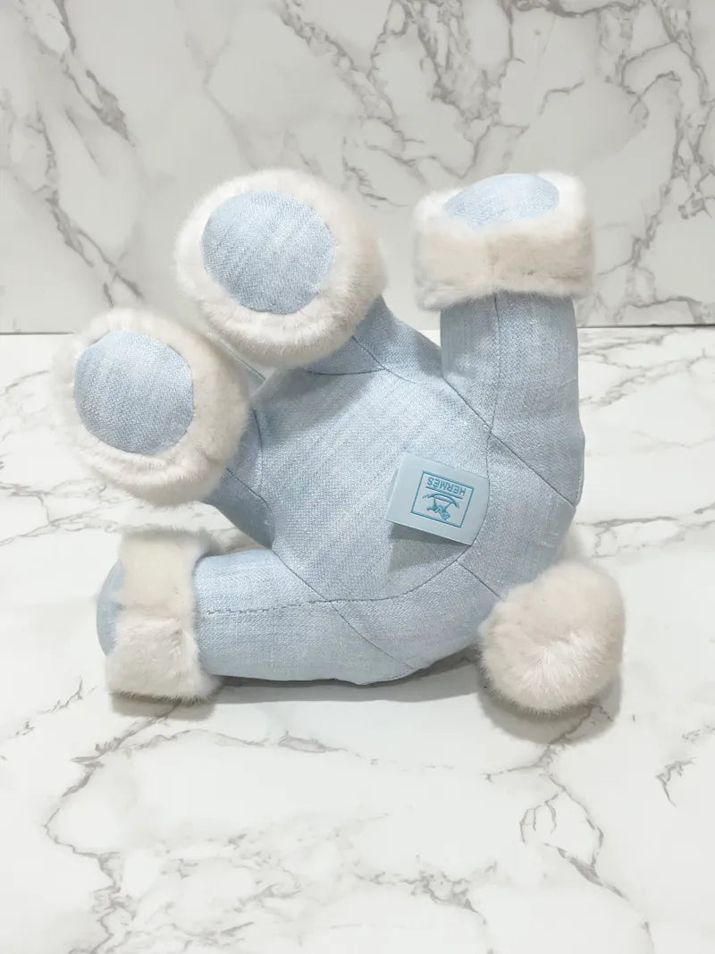 Hermes Baby Hermy 毛絨小馬 Bleu Glacier