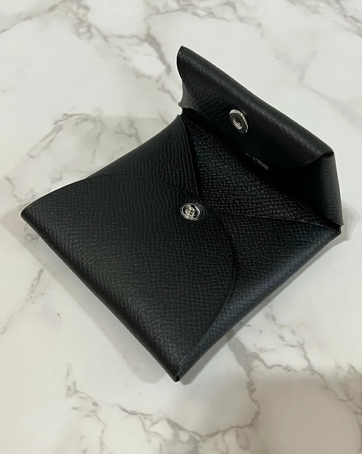 Hermes Bastia 零錢包 Epsom Noir
