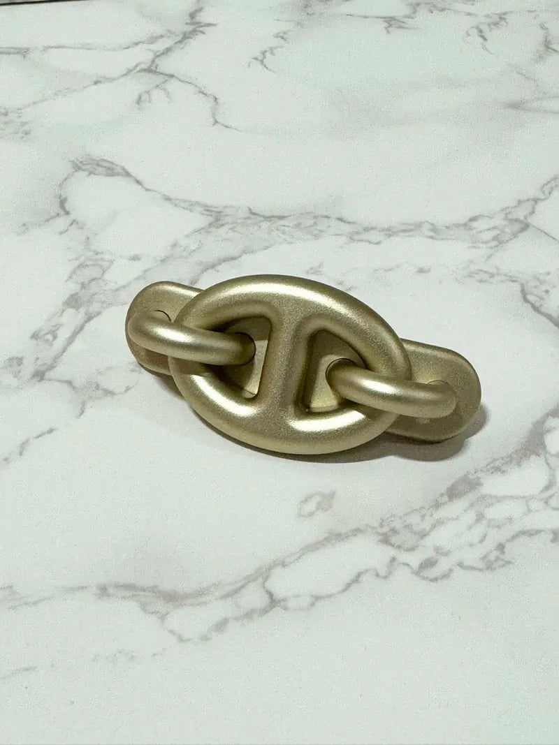 Hermes Tri Maillon PM Doré 髮夾