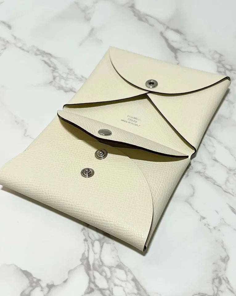 ❤️愛馬仕 Calvi Duo Compact 卡包 epsom Nata I2