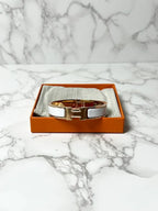 愛馬仕 Clic H 手鐲 PM 尺寸 白色 RGHW