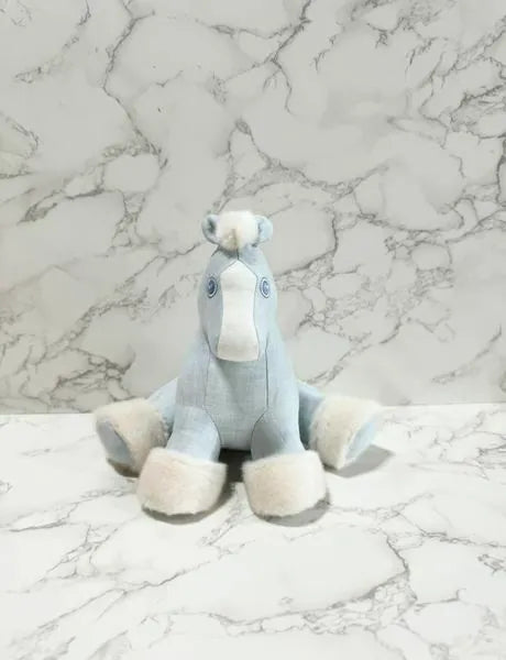 Hermes Baby Hermy plush horse Bleu Glacier