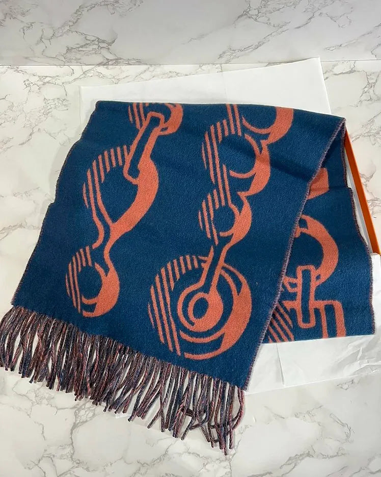 Hermes Casaque Do Re Boucles 圍巾