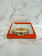 Hermes Mini Clic Ch D'ancre 手鍊栗色釉 GHW Pm 尺寸