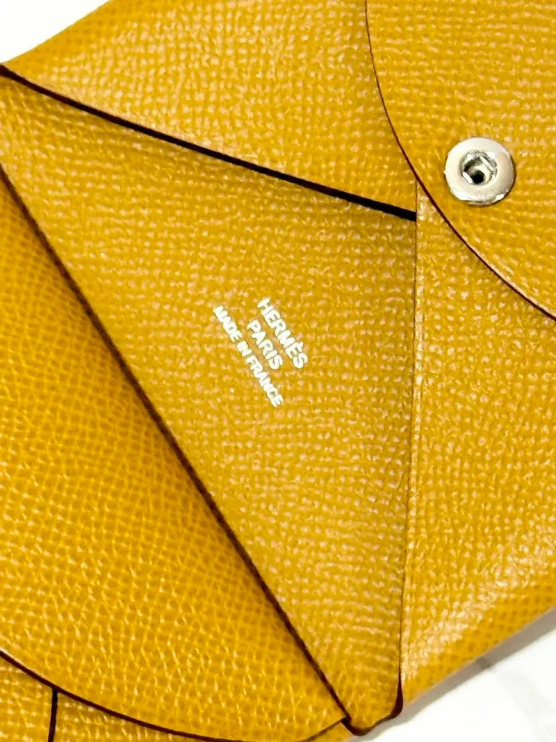 ❤️愛馬仕 Calvi Duo Compact 卡包 epsom 芝麻色 2S❤️