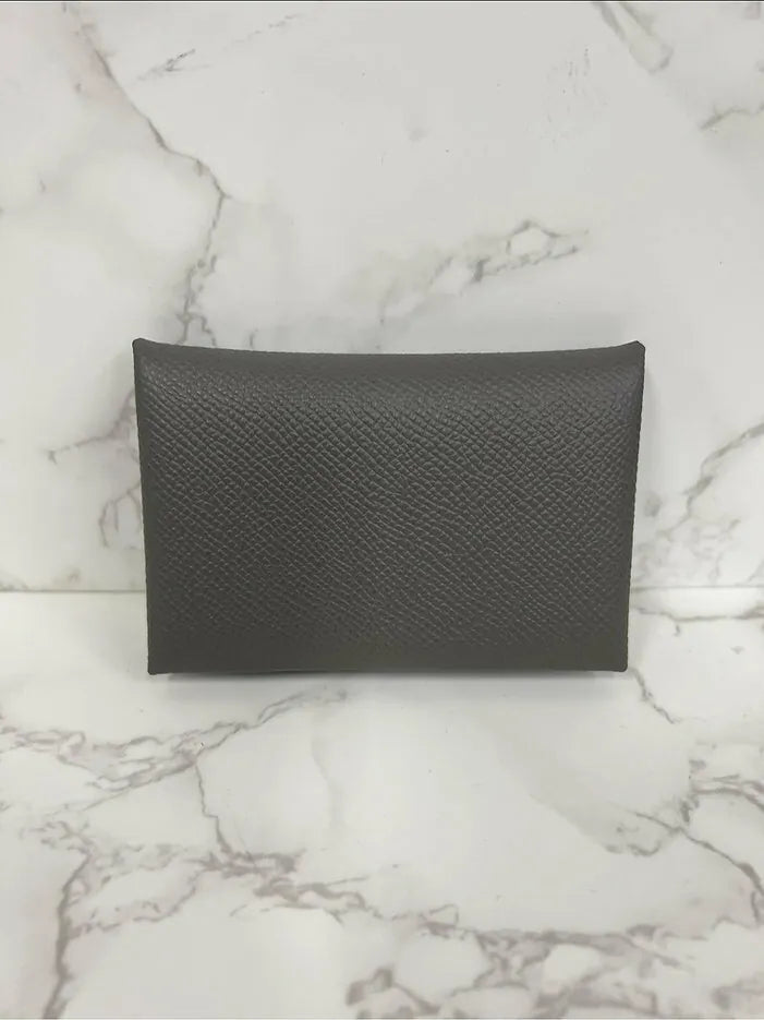 愛馬仕 Calvi 卡包 Gris Meyer Epsom 0L