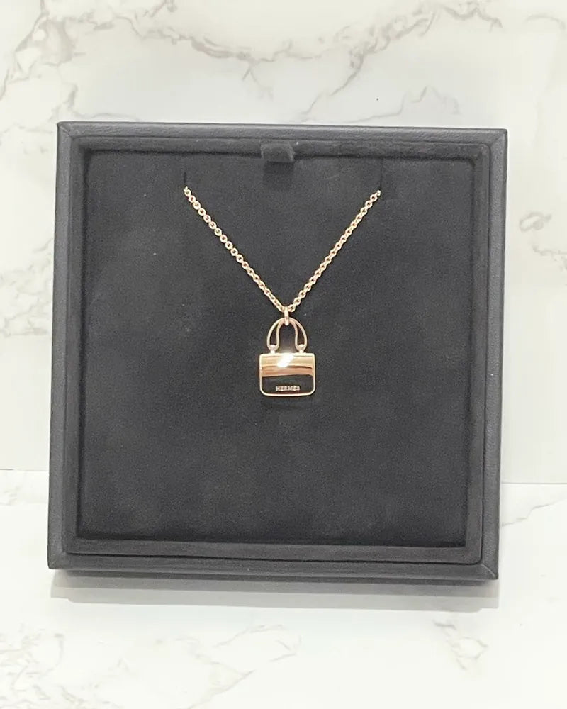Hermes Amulettes Constance 吊墜玫瑰金項鍊