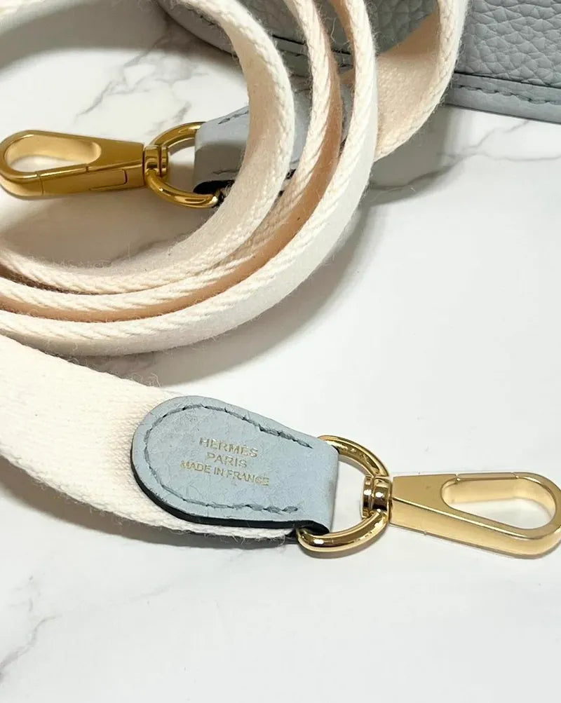 Hermes Mini Evelyn 16 TC 藍色 淺色 GHW