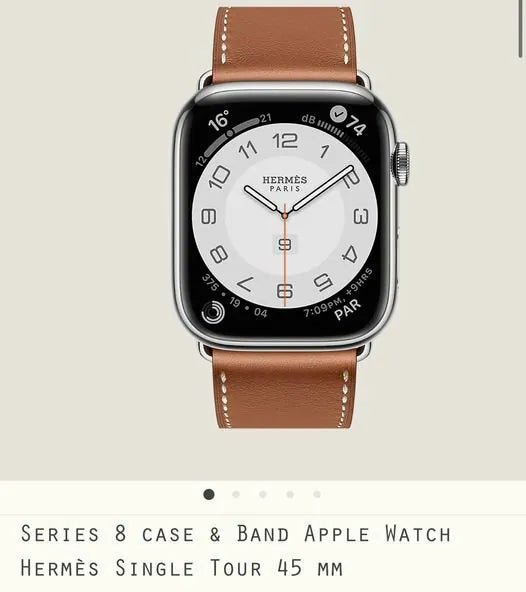 愛馬仕 Series 8 錶殼錶帶 Apple Watch 愛馬仕單圈 45 毫米金色