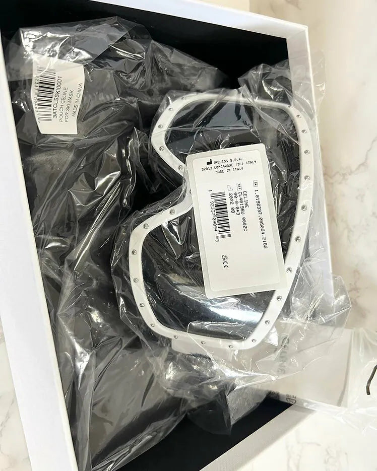 Celine Ski Mask in Plastic with metql studs