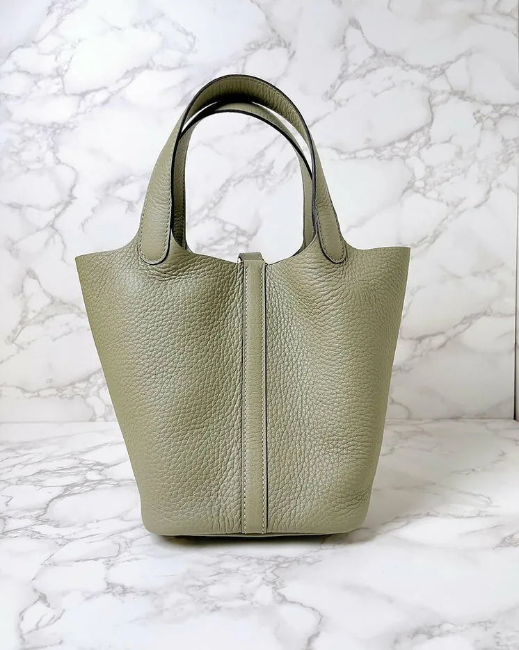 Hermes Picotin Lock 18 TC Sauge Q1 GHW 鼠尾草 金扣