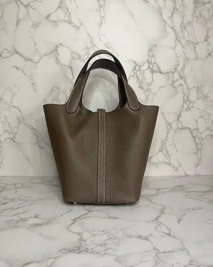 愛馬仕 Picotin 18 TC Etoupe 18 PHW U 郵票