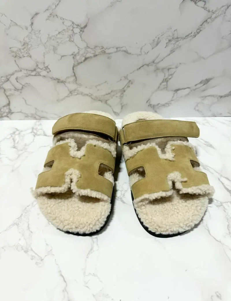 Hermes Sandales Chypre Femme 米色 Albatree 39