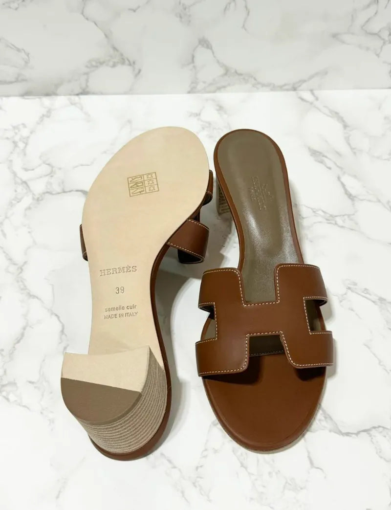 愛馬仕 Oasis 金色涼鞋 39