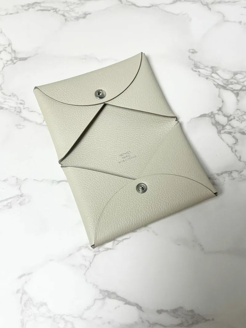 ❤️愛馬仕 Calvi 卡包 Evercolor Beton 8L