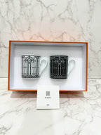 Hermes H Deco set of 2 mugs (n°1 and 2)
