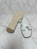 愛馬仕 Oran Sandales Blanc Piqures H 39