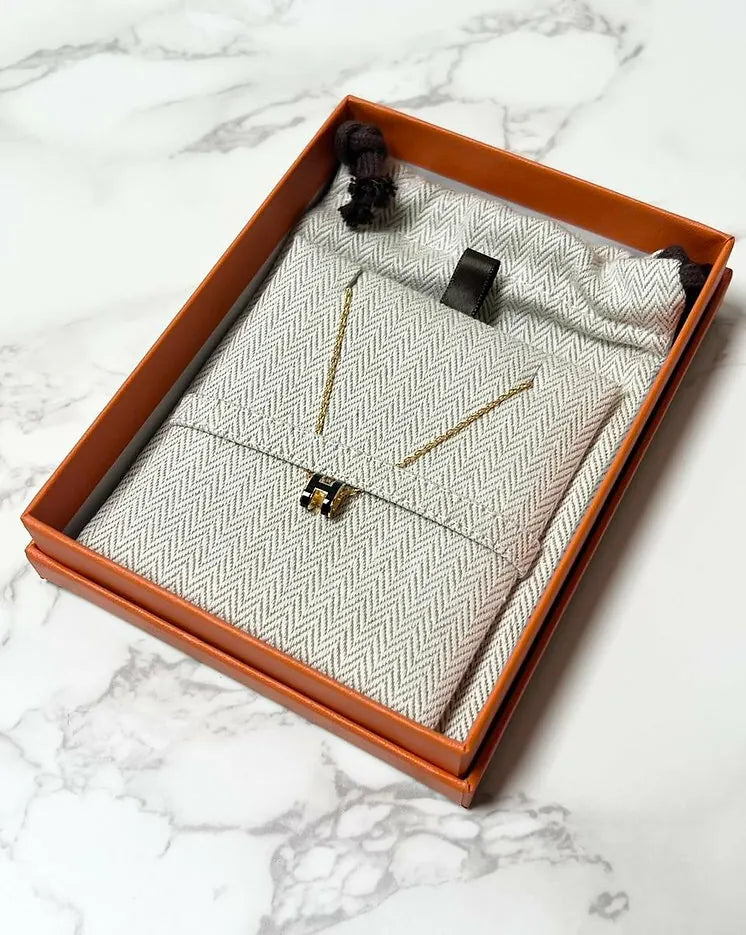 Hermes Mini Pop H 黑色吊墜 GHW