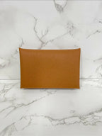 Hermes Calvi Card Holder Gold Epsom 37