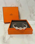 愛馬仕 Echappee 戒指 925 銀手鐲 大號