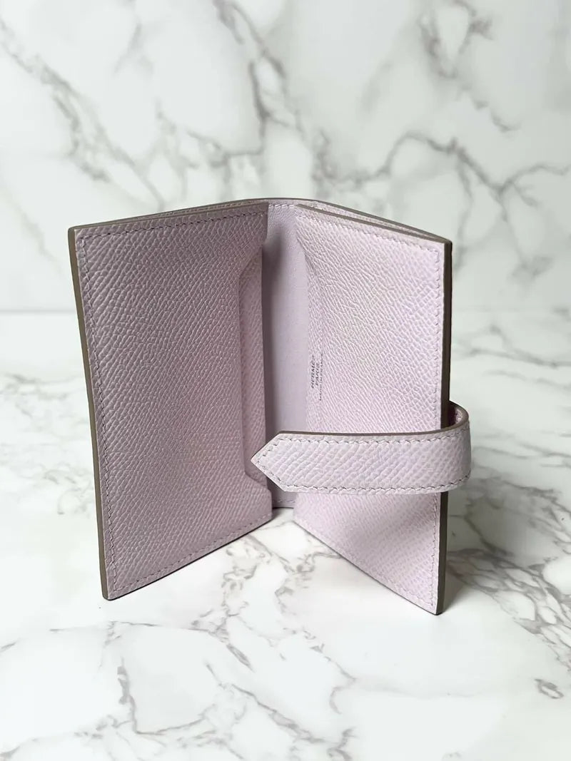 ❤️愛馬仕 Bearn 卡包皮夾 Epsom Mauve Pale PHW